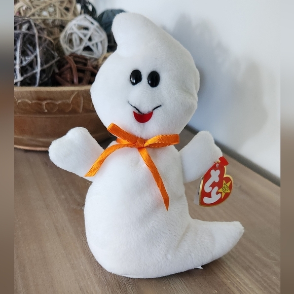 👻 Ty Beanie Baby “Spooky” the Ghost 1995 – With Tags, Halloween Collectible - Picture 6 of 14